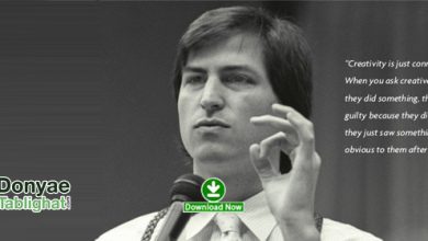 jobs در ویدیوی سخنرانی جذاب و مهم استیو جابز درباره بازاریابی / وقتی با شلوارک از تفکری متفاوت می گوید...